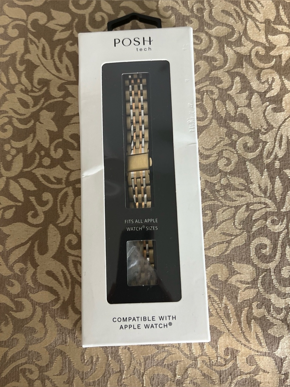 Posh Tech Silver Gold Rose Gold Band Fits All Apple Watch Sizes